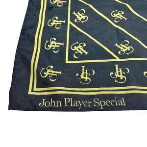 JOHN PLAYER SPECIAL Vintage JPS Initials Logo Square Bandana Scarf 25" x 25"